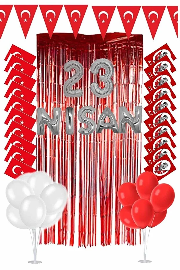 23 Nisan Türk Bayraklı Dekorasyon Seti